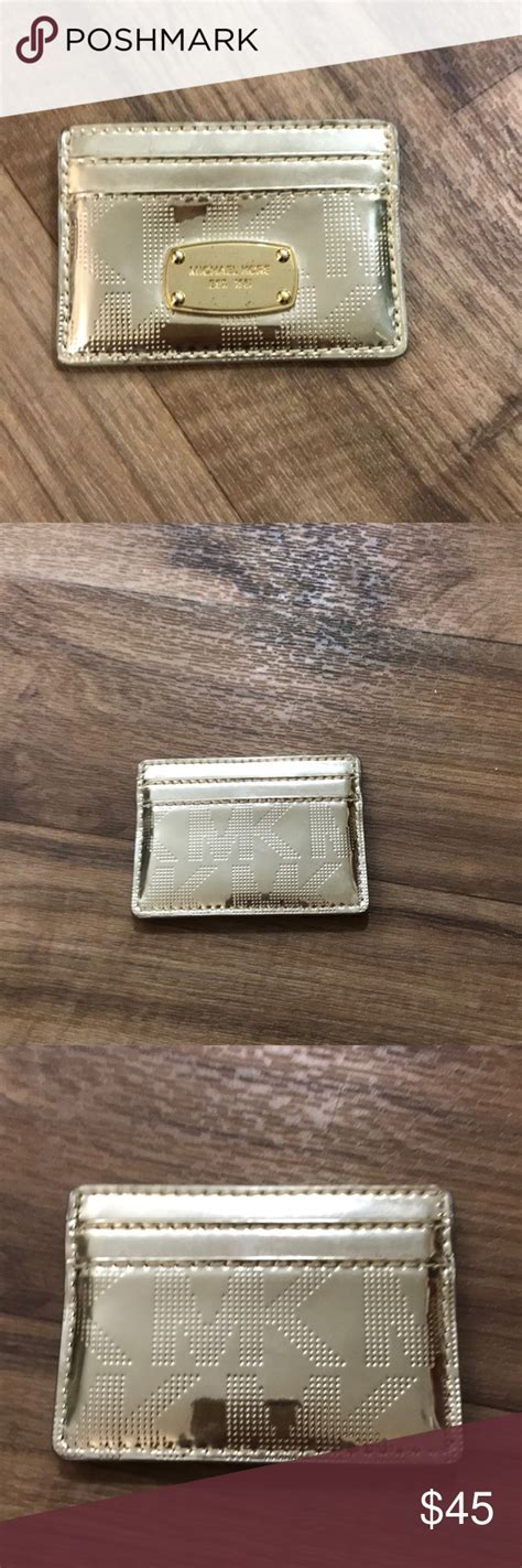 michael kors cardholder gold|michael kors card holder price.